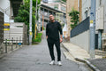 Stretch Tapered Pants Black