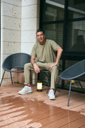 Stretch Tapered Pants Khaki