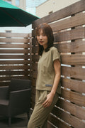 Stretch Ledies T-shirt Khaki