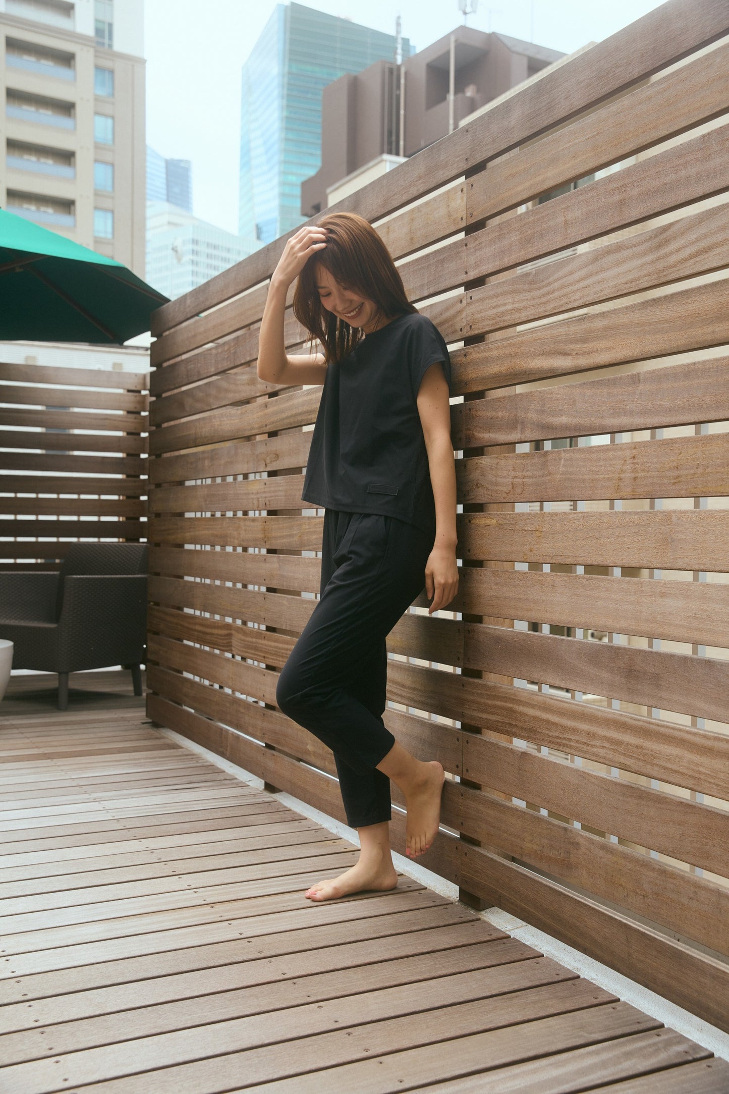 Stretch Ledies T-shirt Black