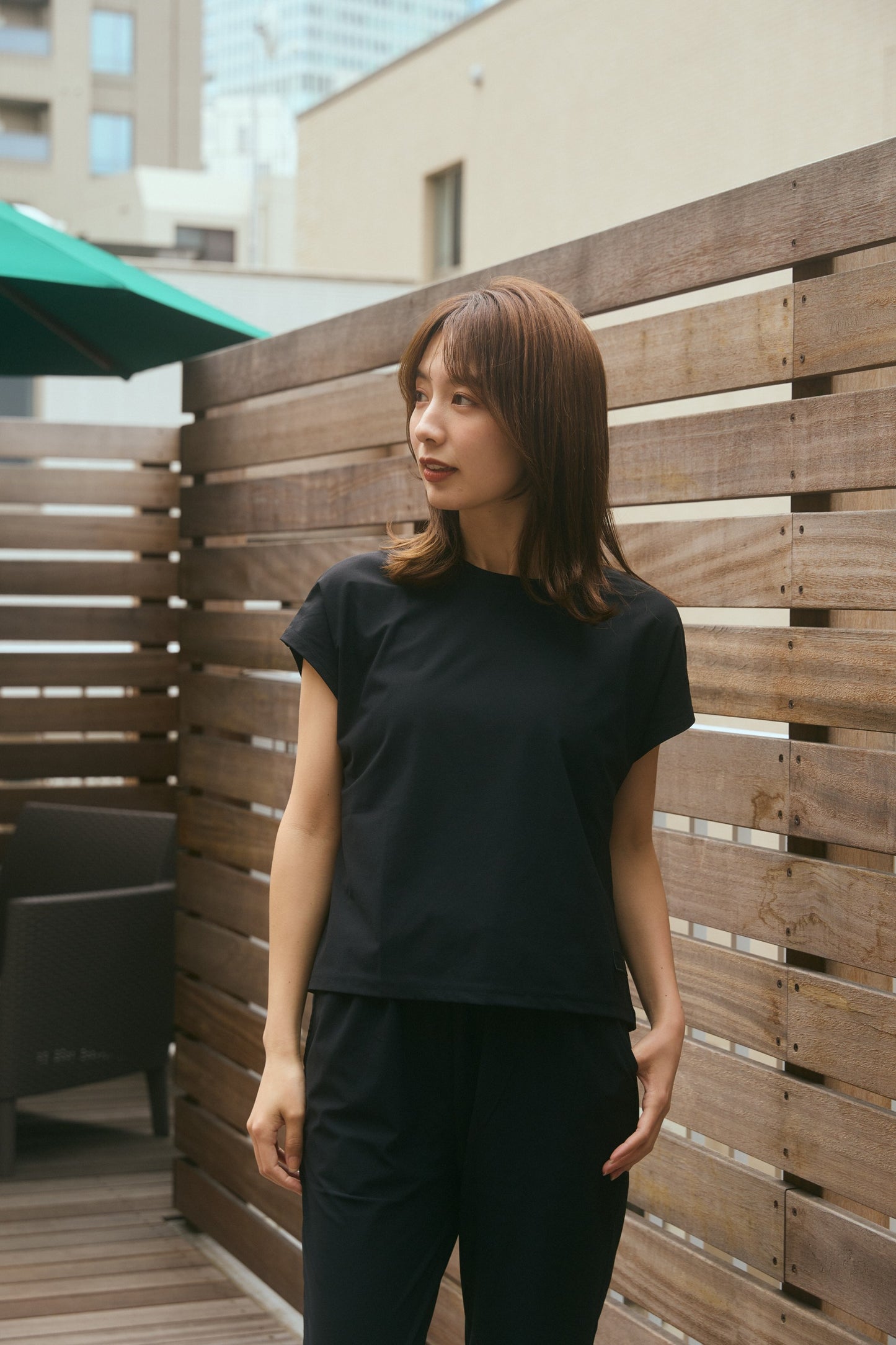 Stretch Ledies T-shirt Black