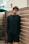 Stretch Long T-shirt Black