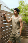 Stretch Tank Top Khaki