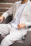 Stretch Pleated Pants LTgrey
