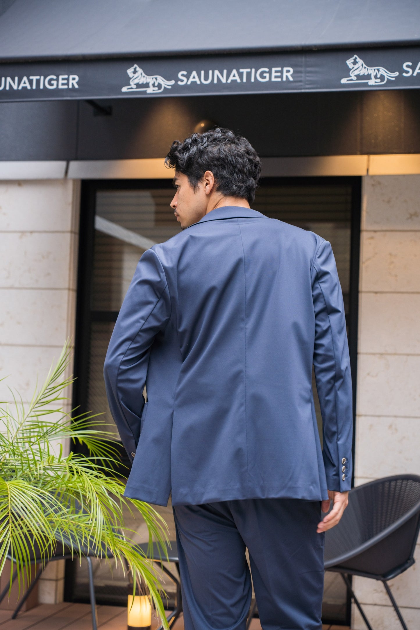 Stretch Nylon Jacket Navy