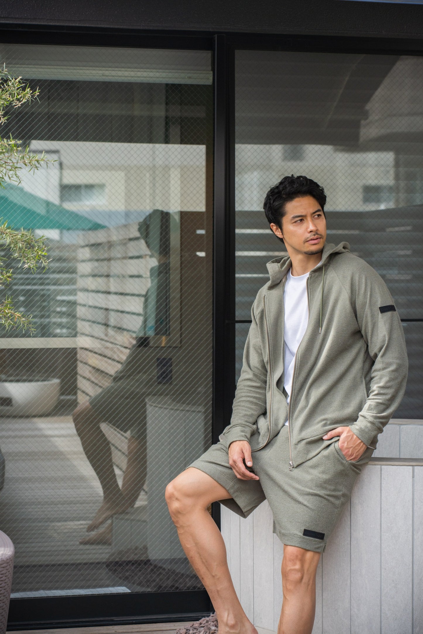 Pile Hoodie Khaki