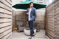 Stretch Nylon Jacket Navy