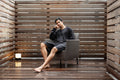 Mesh Long T-shirt Black