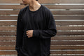Mesh Long T-shirt Black