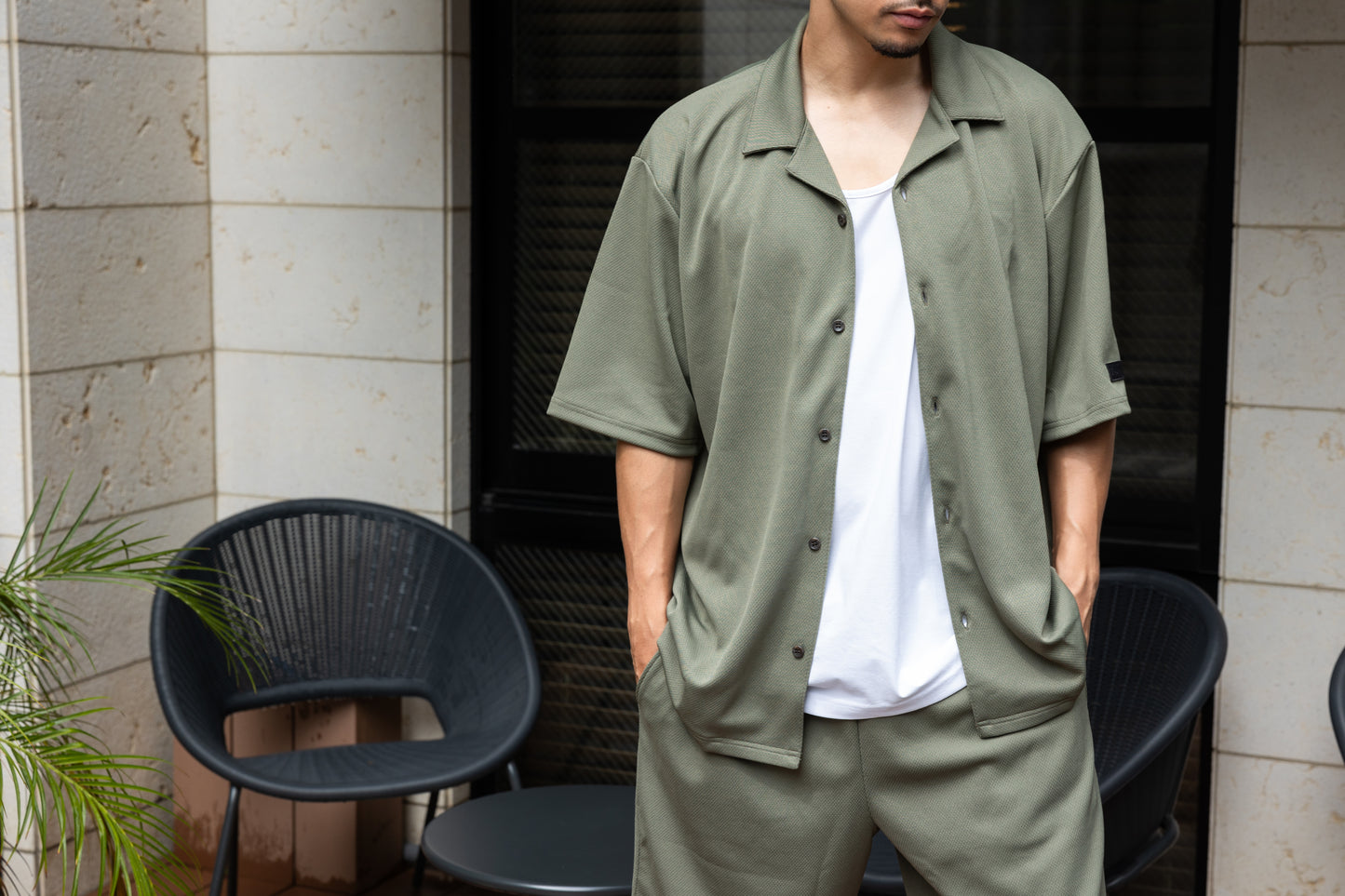Open Color T-shirt Khaki