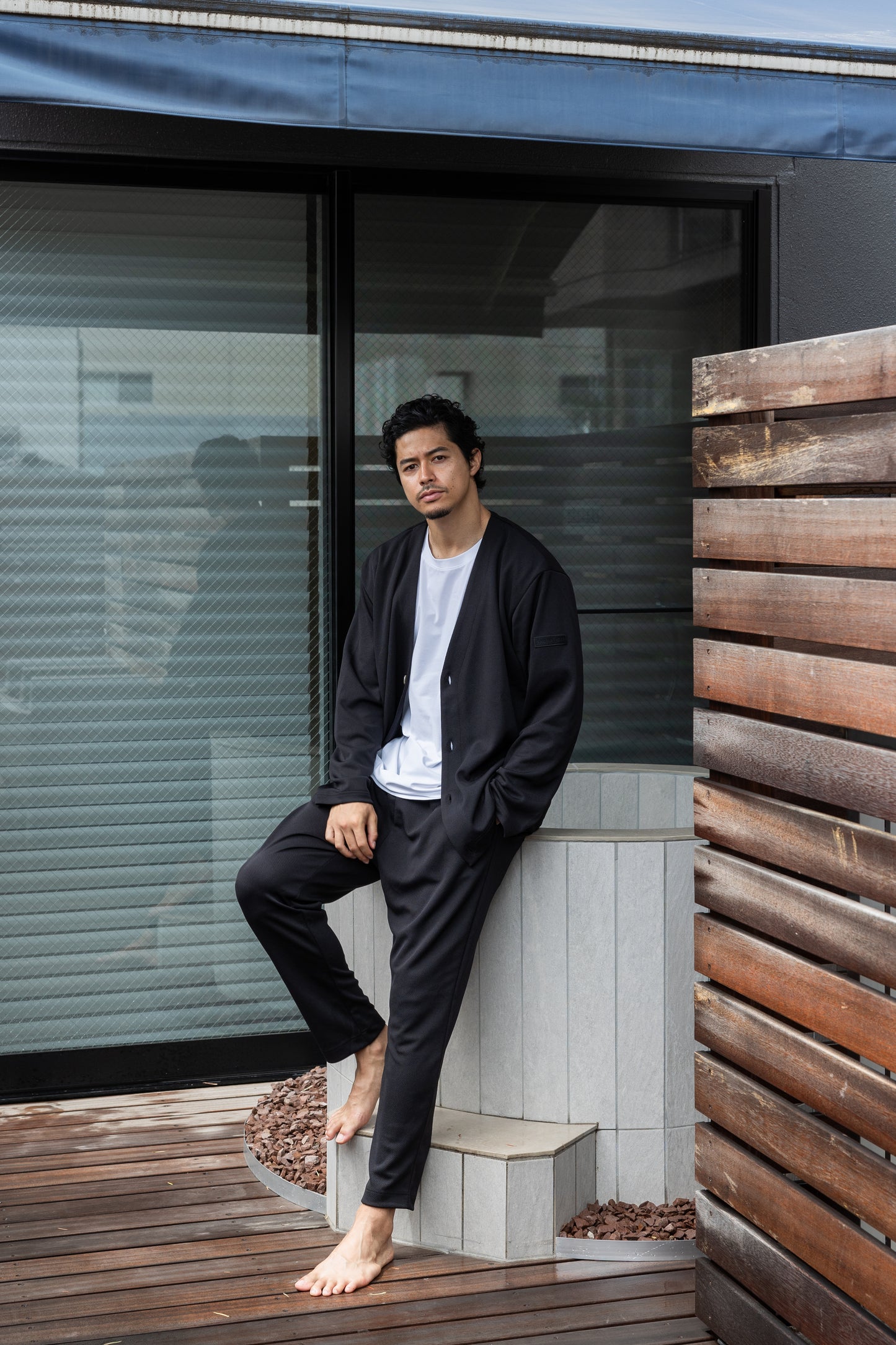 Mesh Cardigan Black