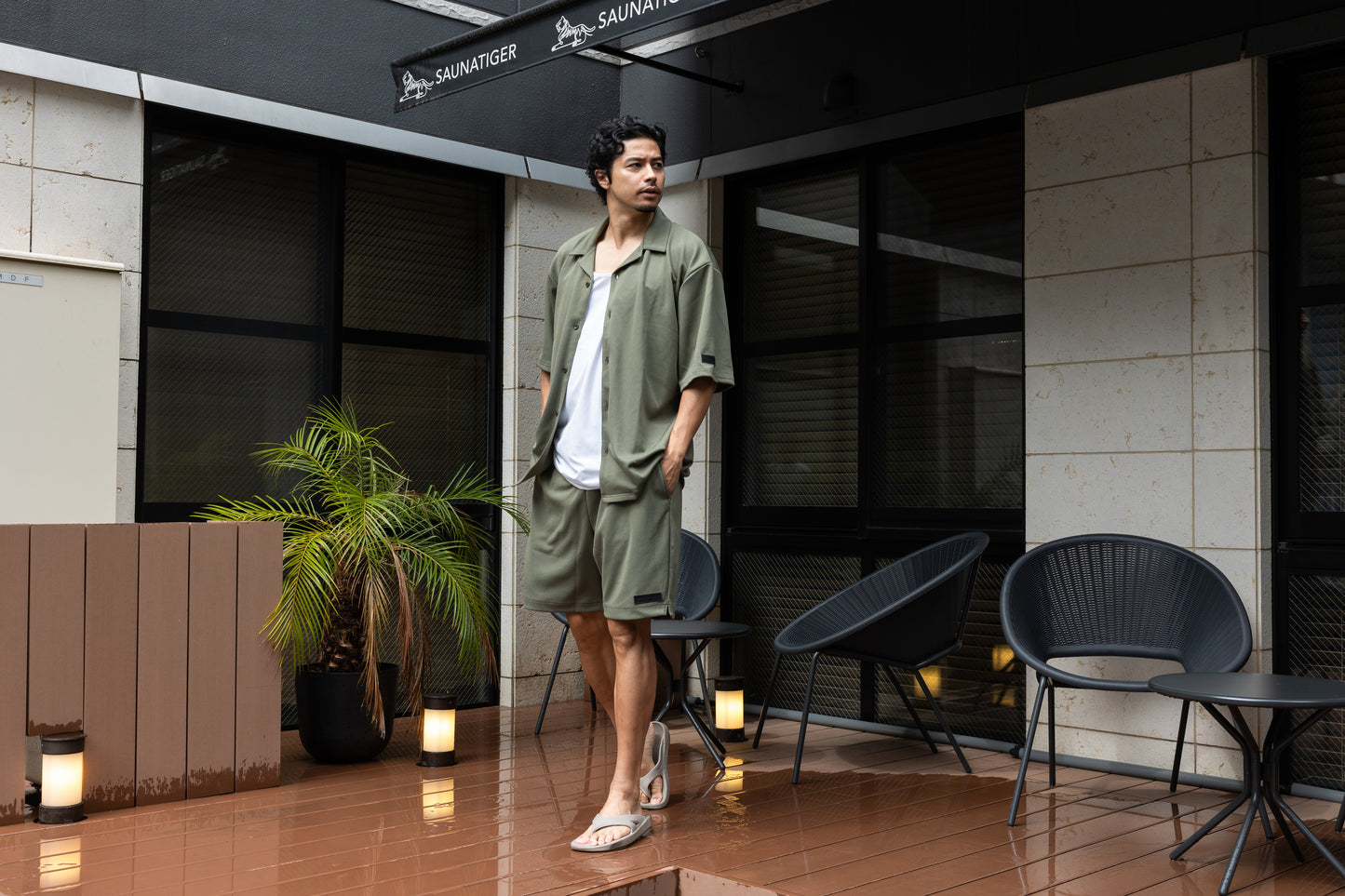 Mesh Short Pants Khaki