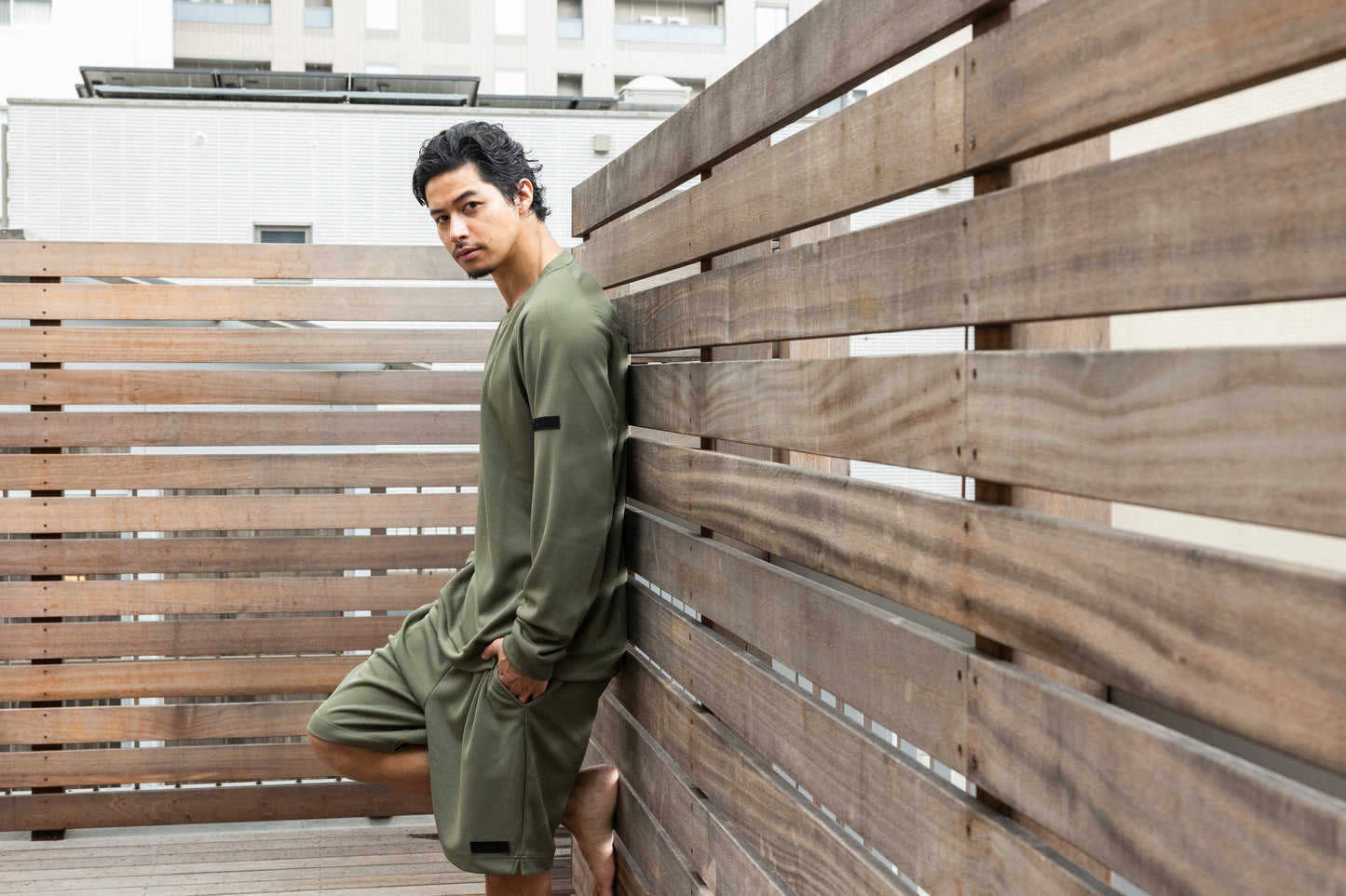 Mesh Short Pants Khaki