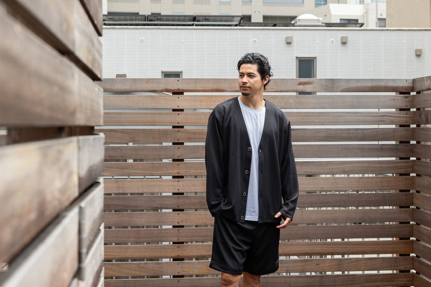 Mesh Cardigan Black