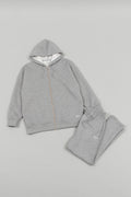Oversized Zipped Parka Grey