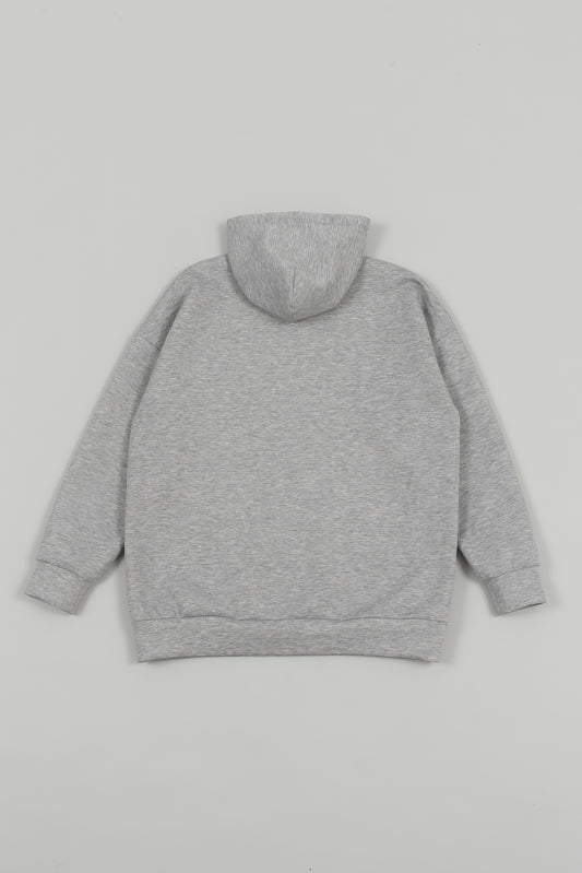 Oversized Zipped Parka Grey