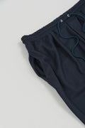 Wool Loose-Fitting Pants Navy