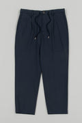 Stretch Pleated Pants Navy
