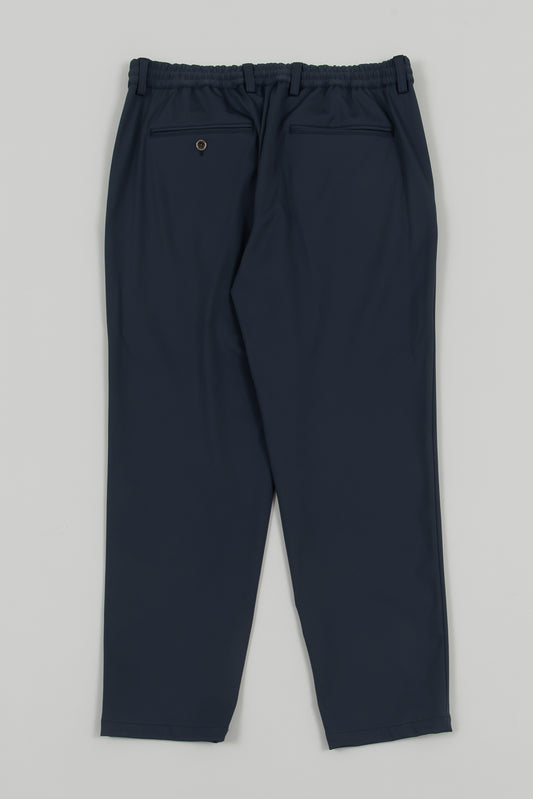 Stretch Pleated Pants Navy