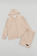 Pile Hoodie Beige