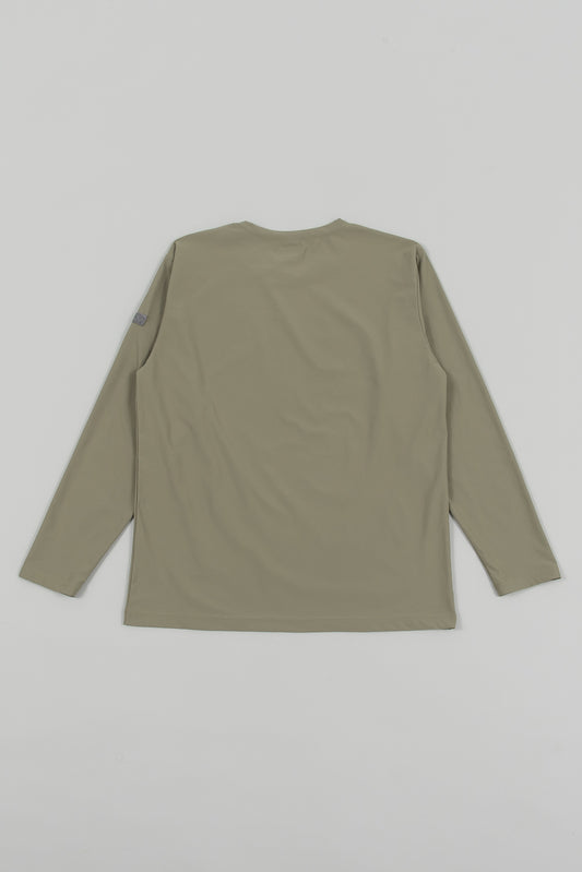 Stretch Long T-shirt Khaki