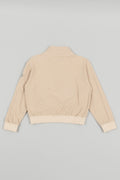 Ledies Pile Half Zip Pull over Beige