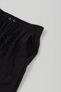 Stretch Ledies Tapered Pants Black