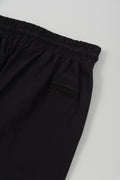 Stretch Ledies Tapered Pants Black