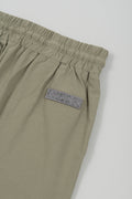 Stretch Ledies Tapered Pants Khaki