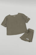 Pile Short Sleeve Pullover Khaki
