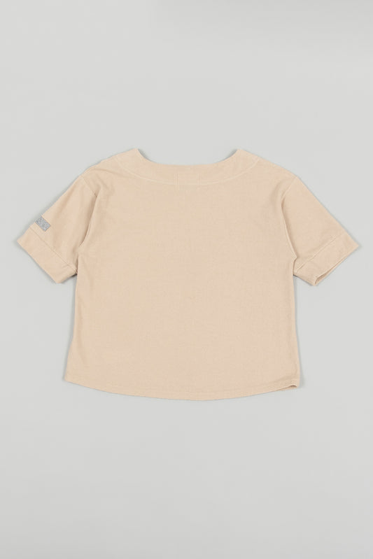 Pile Short Sleeve Pullover Beige
