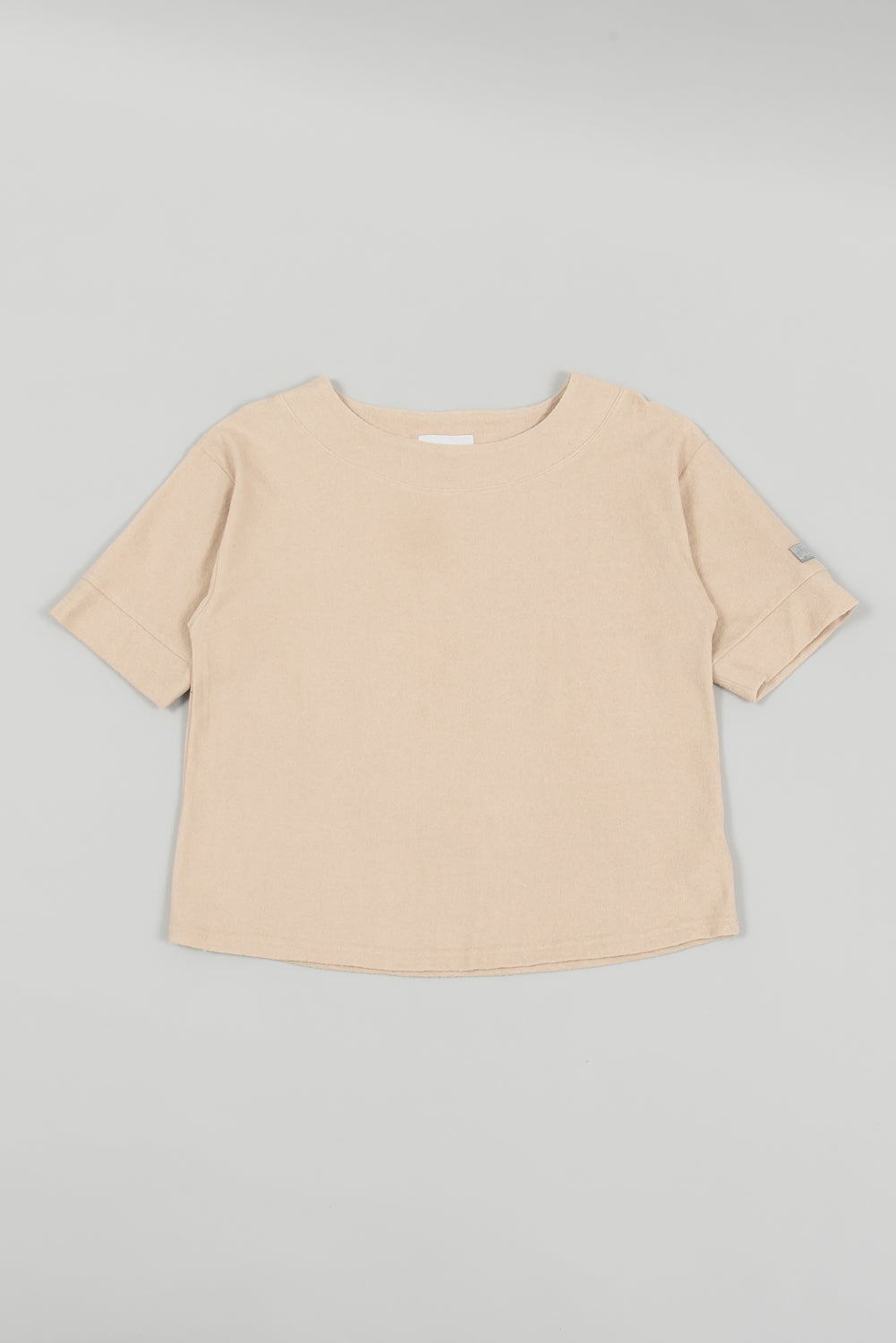 Pile Short Sleeve Pullover Beige