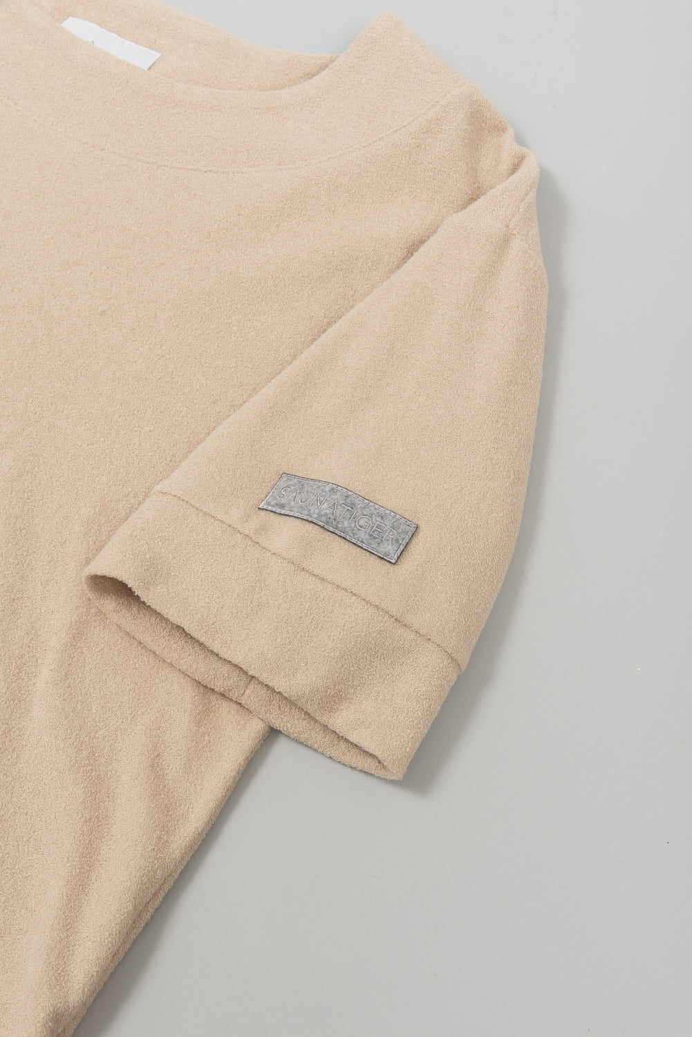 Pile Short Sleeve Pullover Beige