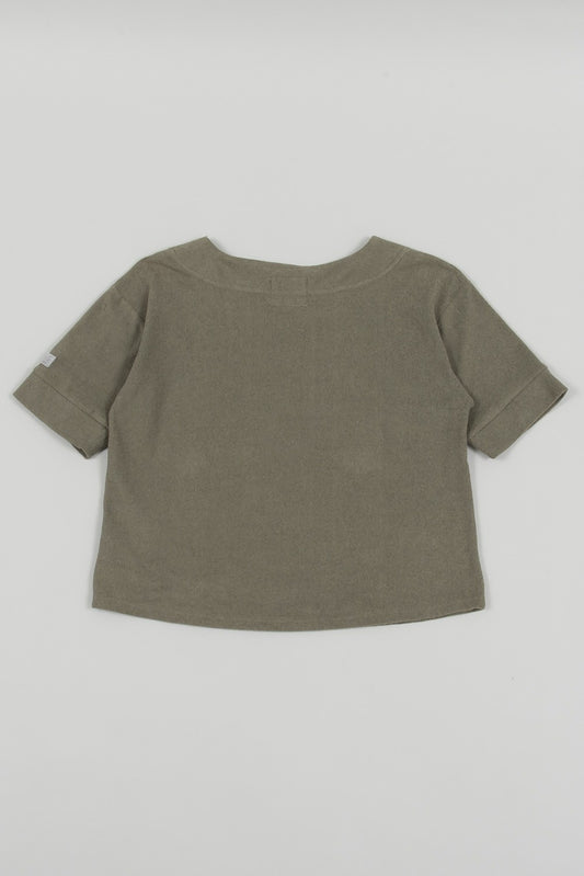 Pile Short Sleeve Pullover Khaki