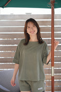 Pile Short Sleeve Pullover Khaki