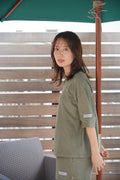 Pile Short Sleeve Pullover Khaki