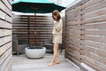 Ledies Pile Half Zip Pull over Beige