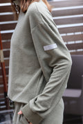 Ledies Pile Half Zip Pull over Khaki