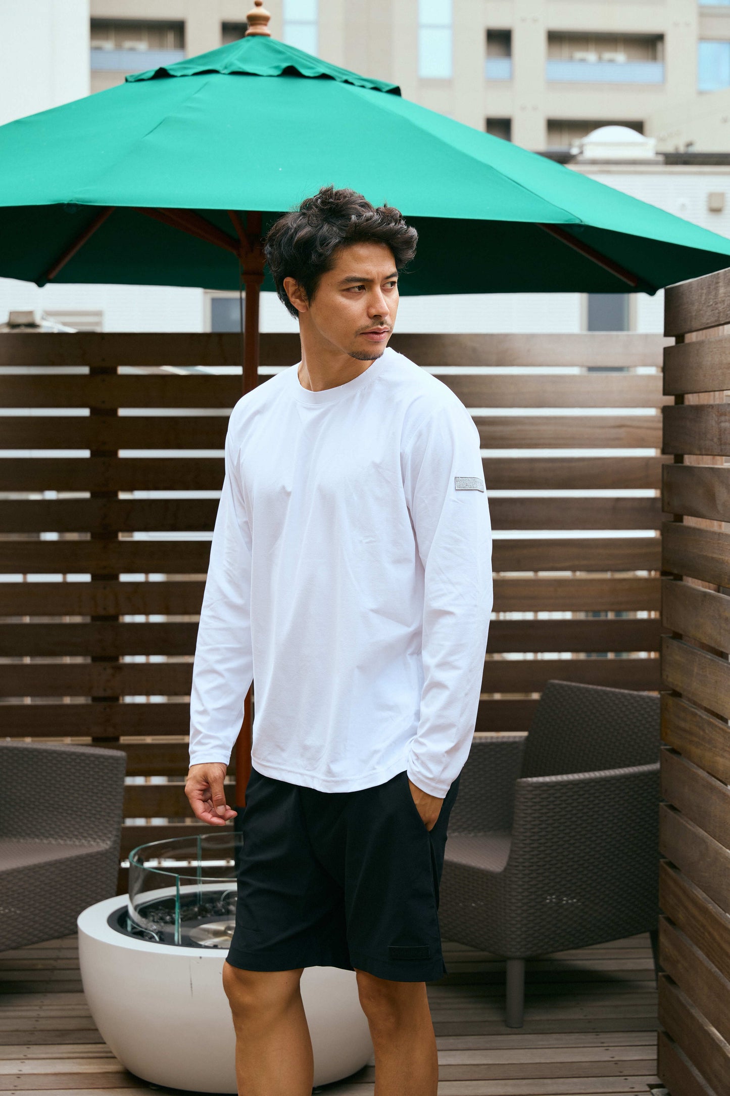 Stretch Long T-shirt White