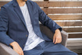 Stretch Nylon Jacket Navy