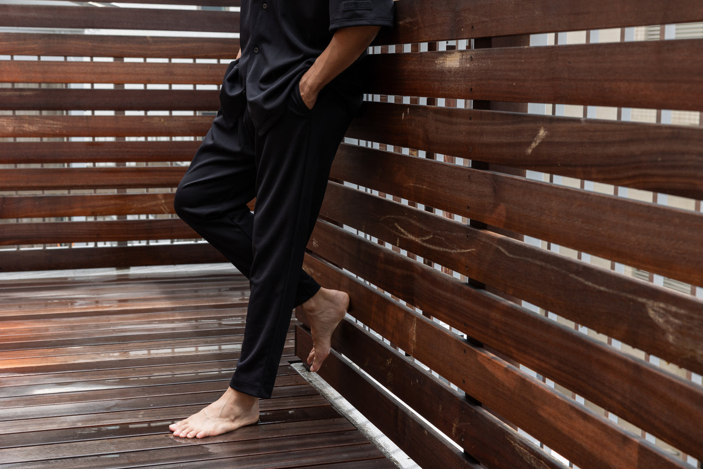 Tapered Mesh Pants