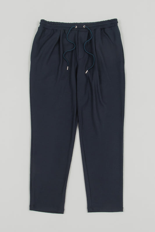 Wool Loose-Fitting Pants Navy