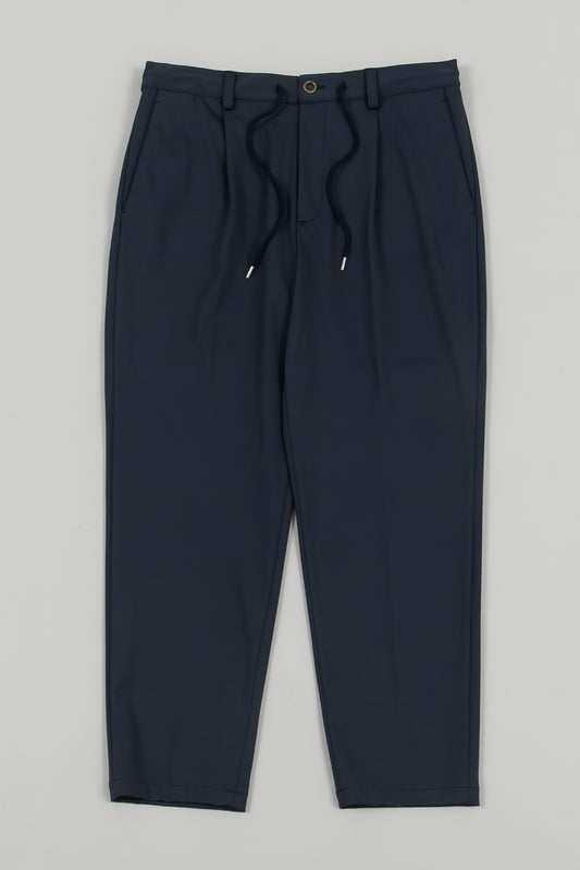 Stretch Pleated Pants Navy