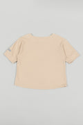 Pile Short Sleeve Pullover Beige