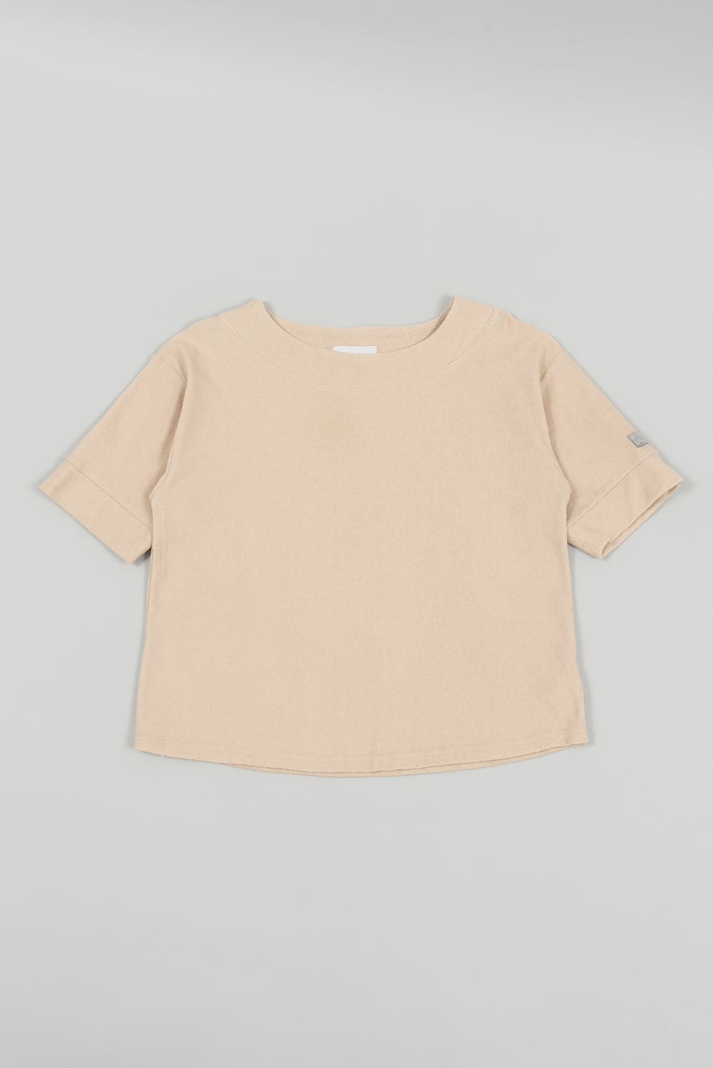 Pile Short Sleeve Pullover Beige