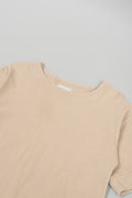 Pile Short Sleeve Pullover Beige