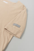 Pile Short Sleeve Pullover Beige
