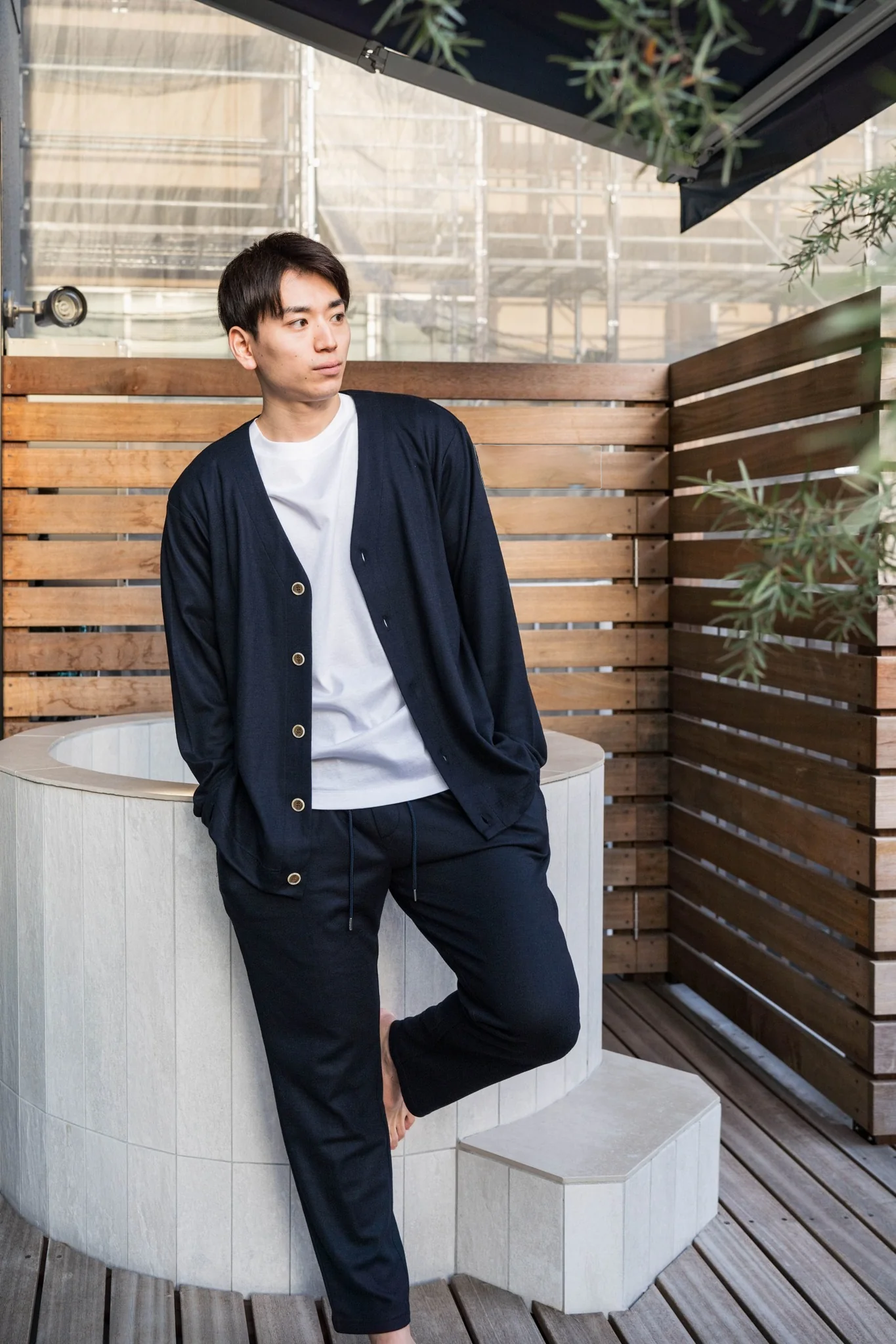 Wool Loose-Fitting Pants
